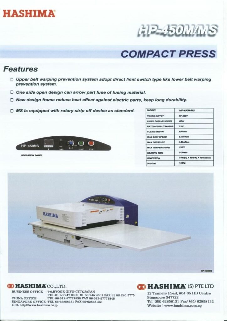 HP-450MS Fusing press