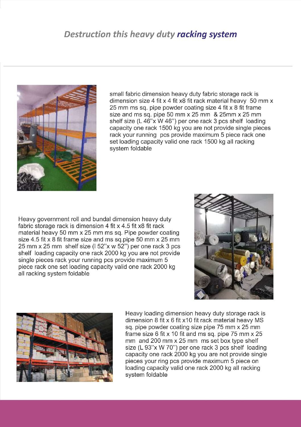 Racking System · Catalogue catalogue cover