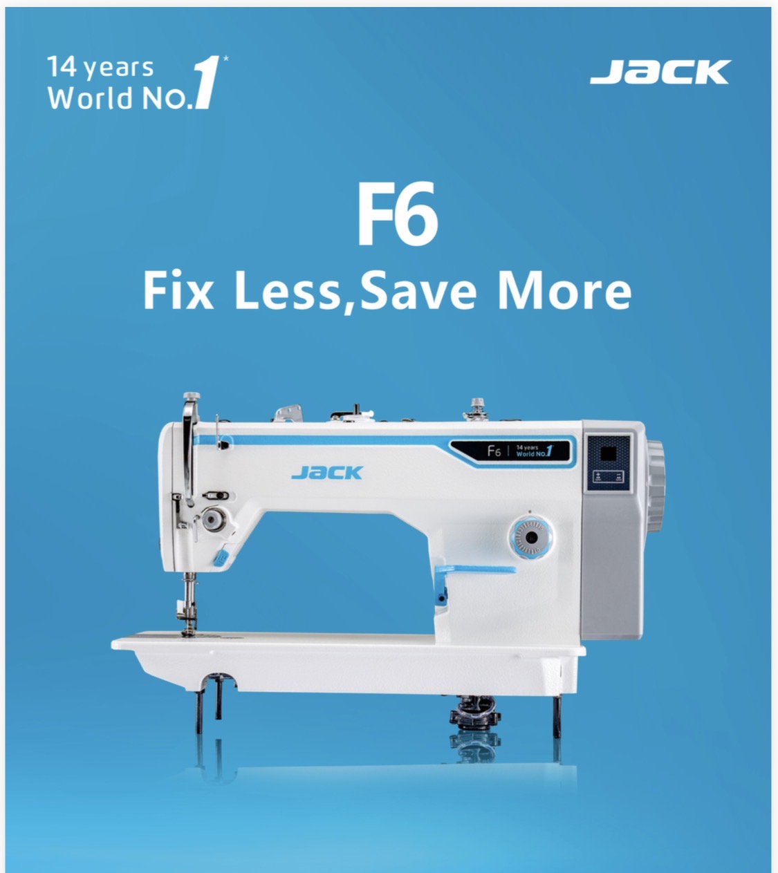 JACK F6 Power Saving Direct Drive Lockstitch Sewing Machine Catalogue catalogue cover