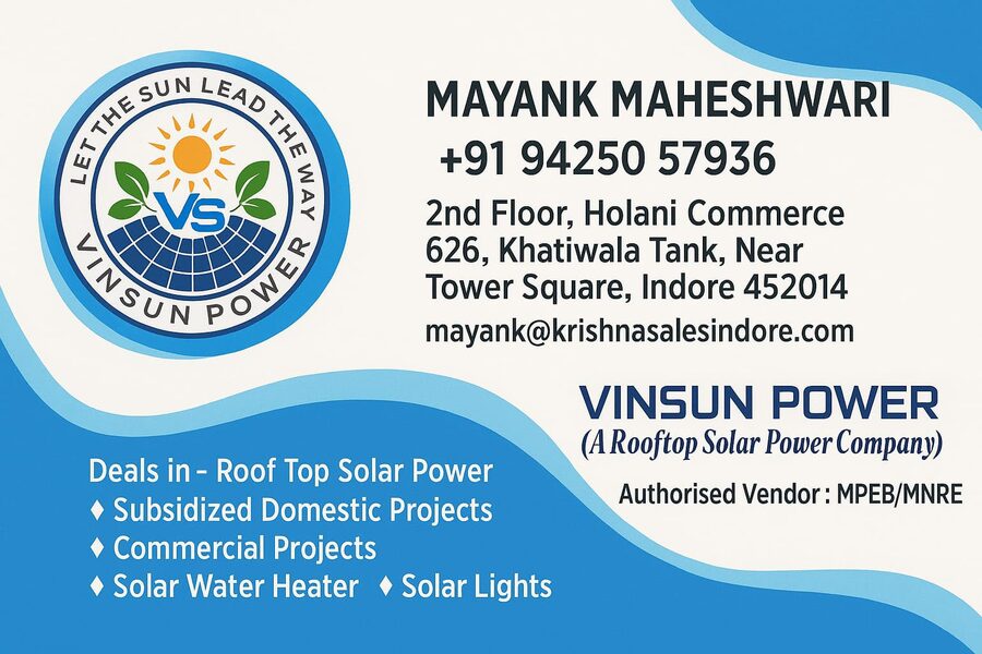 Vinsun Power — rooftop solar power company, Indore